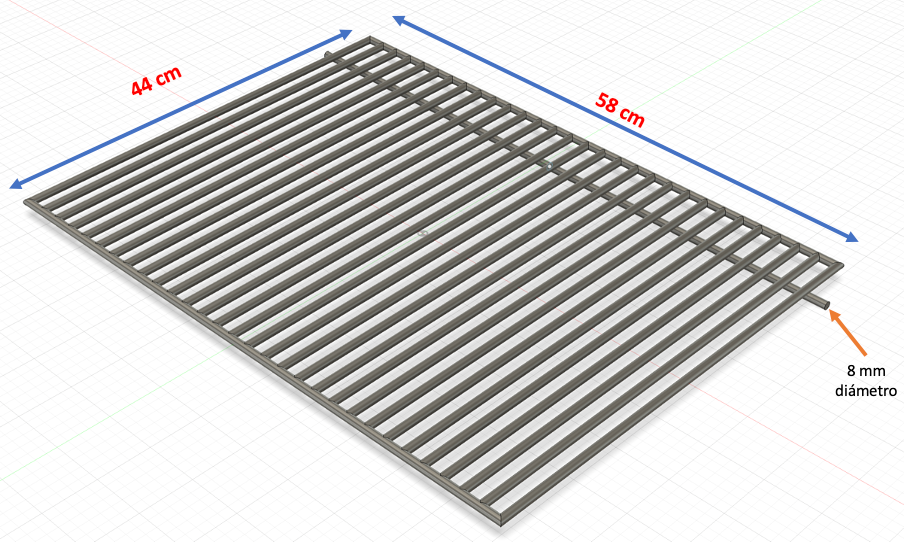 Parrilla Plegable Negra/Negra - Full Size